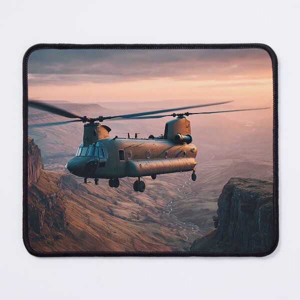 Item preview, Boeing Chinook Passing Over Wooded Countryside on a Clear Day designed and sold by Skyframe Aviation.