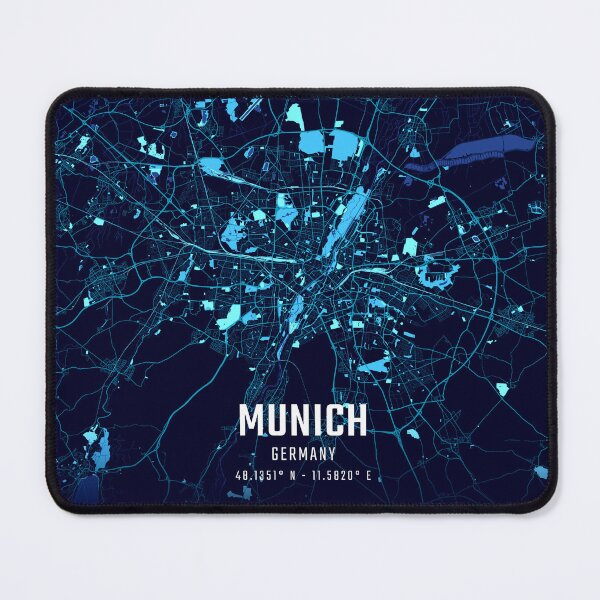 Item preview, Munich Midnight City Map designed and sold by HomeLivingCo.