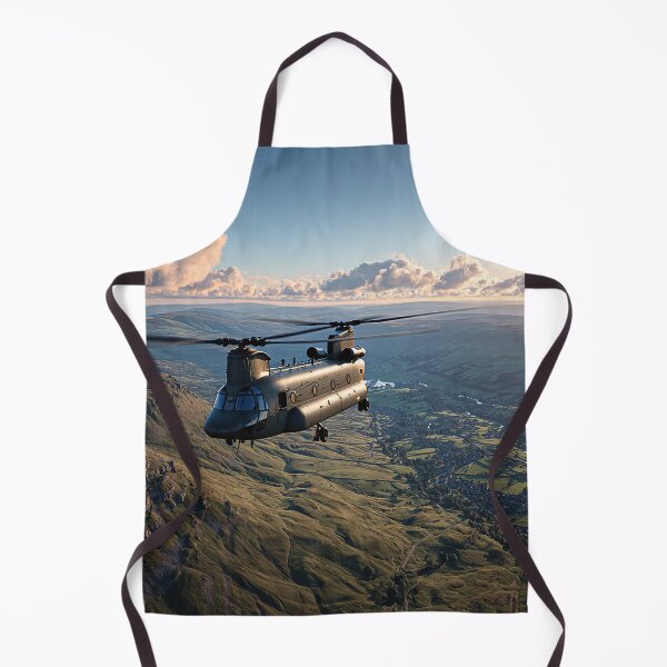 Item preview, Boeing Chinook Gliding Over Rolling Fields at Dusk designed and sold by Skyframe Aviation.