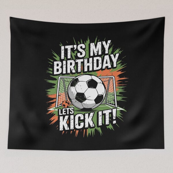 Item preview, Soccer Birthday It's My Birthday Let's Kick It Kid designed and sold by lilLilaBatArt.
