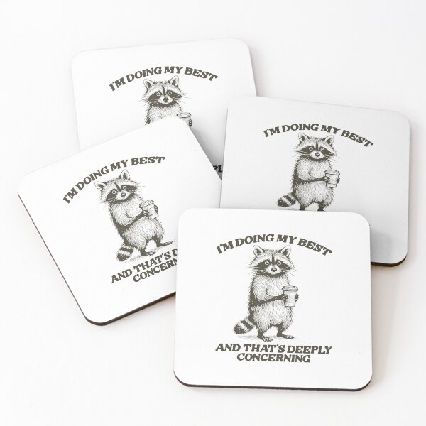 Item preview, I’m doing my best and that's deeply concerning, Funny racoon and opossum t shirt, Funny Trendy Shirt, Sarcastic Mental Health Humor, snarky designed and sold by Rosqzz.