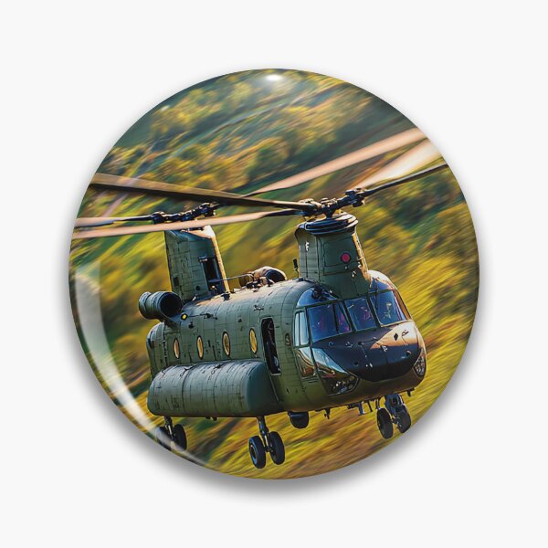 Item preview, Boeing Chinook Moving Through Quiet Rural England in Morning Mist designed and sold by Skyframe Aviation.