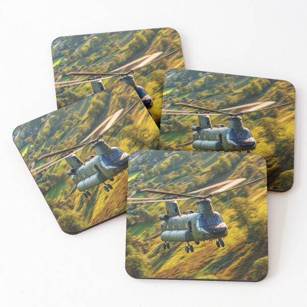 Item preview, Boeing Chinook Moving Through Quiet Rural England in Morning Mist designed and sold by Skyframe Aviation.