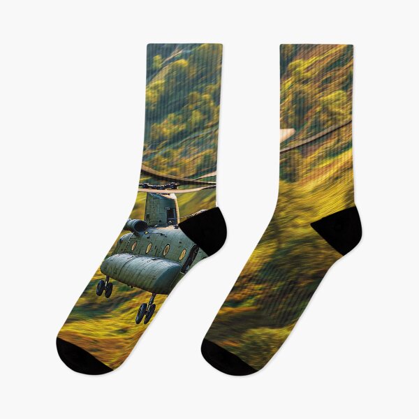 Item preview, Boeing Chinook Moving Through Quiet Rural England in Morning Mist designed and sold by Skyframe Aviation.