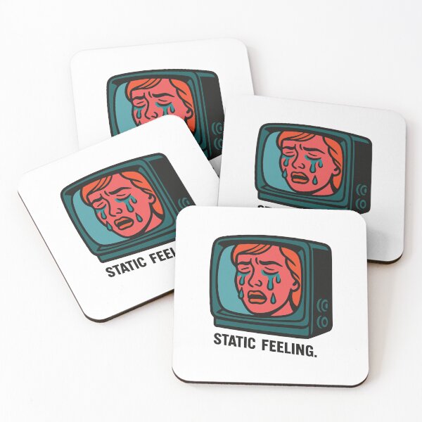 Item preview, Static Feeling Retro TV Emotional Art T-Shirt designed and sold by Glyph Lab.