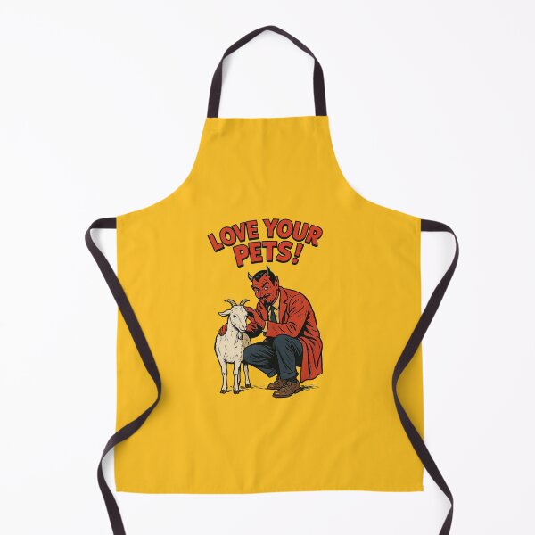 Item preview, Love Your Pets – Funny Retro Devil and Goat Vintage Comic Design designed and sold by The Devil's Bargain.