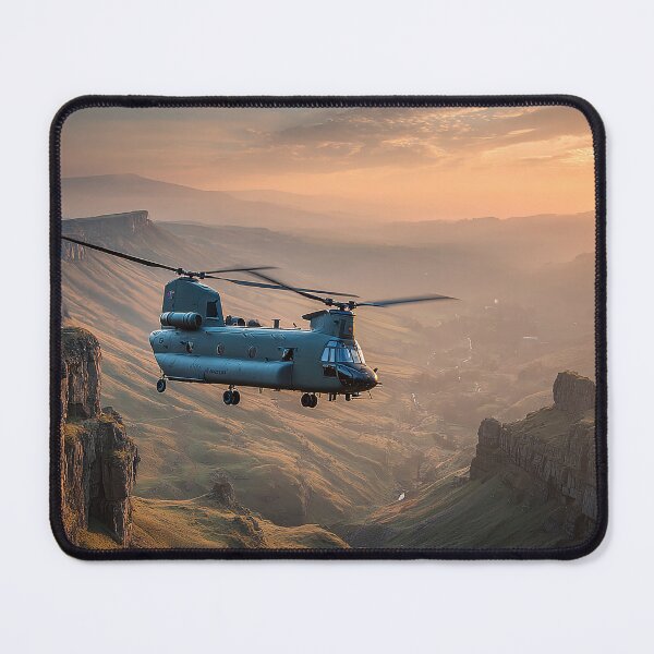 Item preview, Boeing Chinook Soaring Across the English Countryside During Low Level Flight designed and sold by Skyframe Aviation.