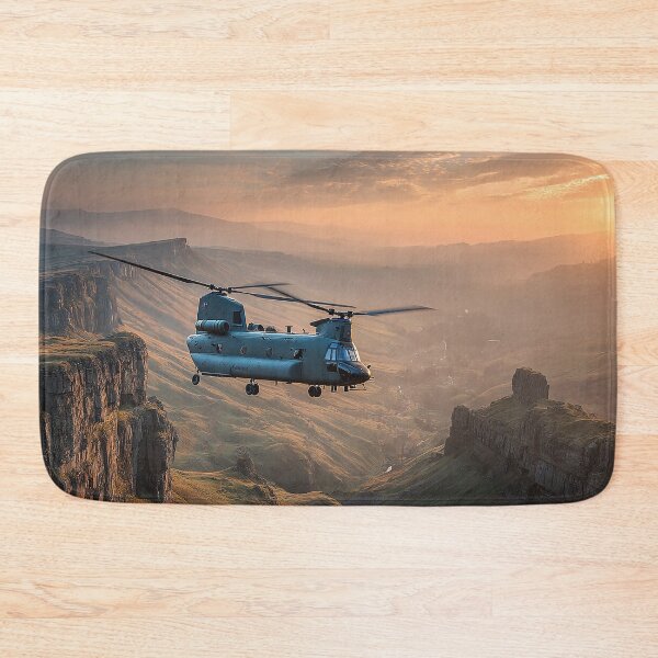 Item preview, Boeing Chinook Soaring Across the English Countryside During Low Level Flight designed and sold by Skyframe Aviation.