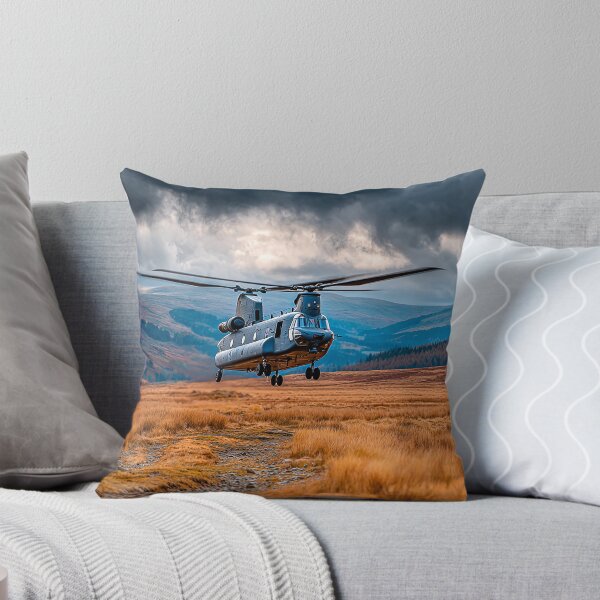 Item preview, British Chinook Gliding Over Vast Open Plains with Blades Turning designed and sold by Skyframe Aviation.