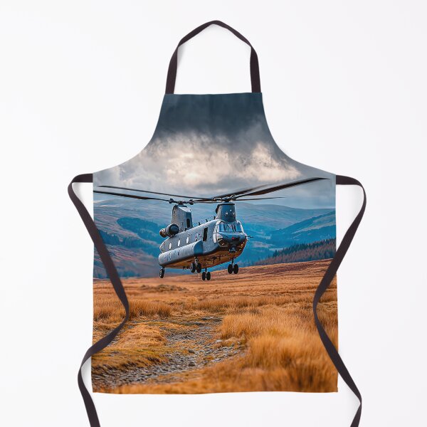 Item preview, British Chinook Gliding Over Vast Open Plains with Blades Turning designed and sold by Skyframe Aviation.
