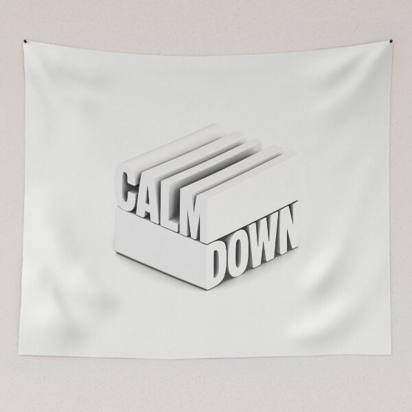 Item preview, 3D Minimal “Calm Down” Typography Design designed and sold by trepiu.