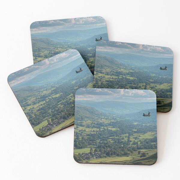 Item preview, Boeing Chinook Cruising Over Rolling Fields on Patrol designed and sold by Skyframe Aviation.