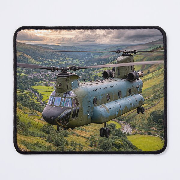 Item preview, Heavy Lift Chinook Over the Meadows of England During Low Level Flight designed and sold by Skyframe Aviation.