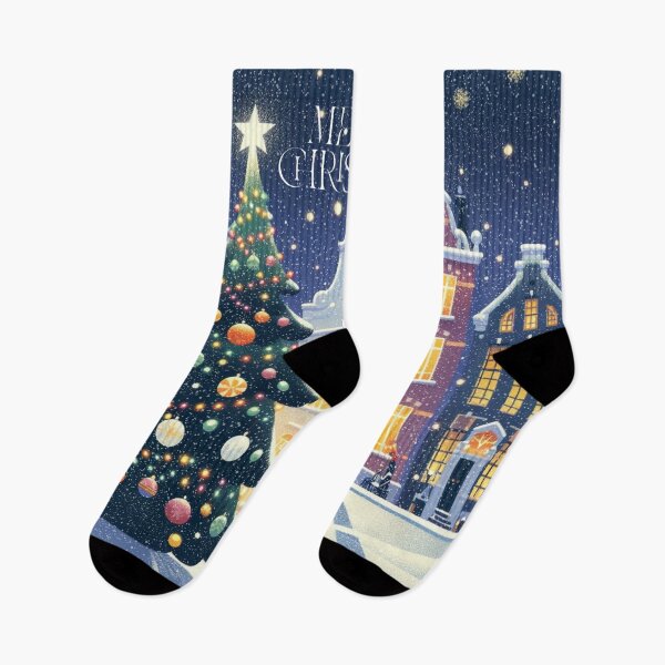 Item preview, Magical Amsterdam in the Snow – Dutch Christmas City Scene with Canals and Tree Lights designed and sold by Sugar Wisdom .