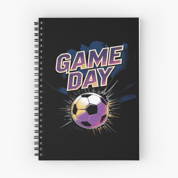 Item preview, Soccer Game Day Splatter Purple & Gold Soccer Ball designed and sold by lilLilaBatArt.