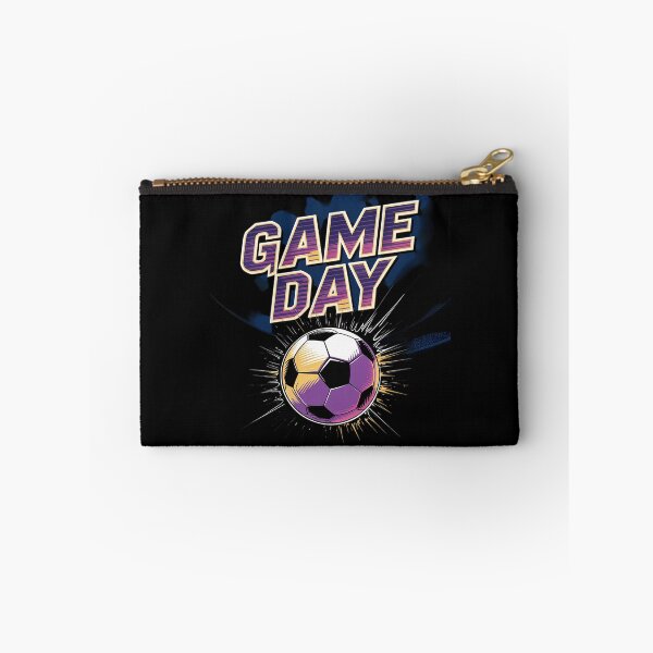 Item preview, Soccer Game Day Splatter Purple & Gold Soccer Ball designed and sold by lilLilaBatArt.