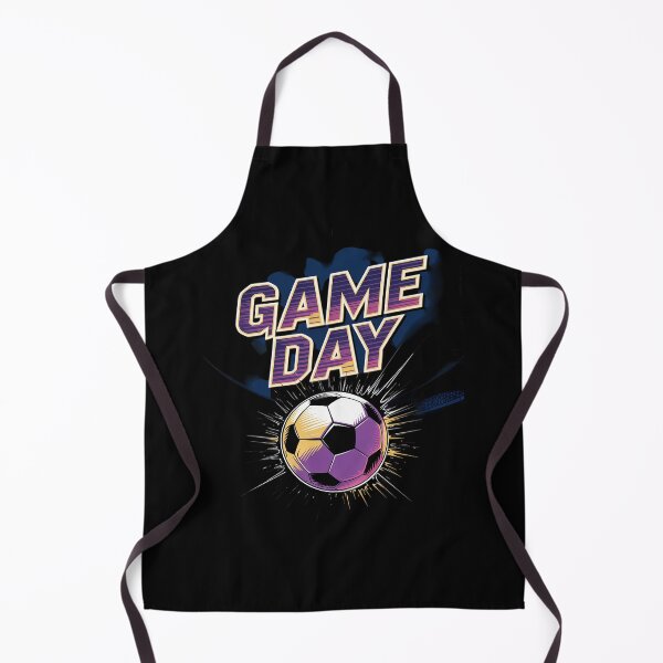 Item preview, Soccer Game Day Splatter Purple & Gold Soccer Ball designed and sold by lilLilaBatArt.