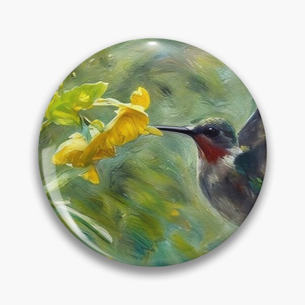 Item preview, Hummingbird and Yellow Flowers designed and sold by tomorrowsart.