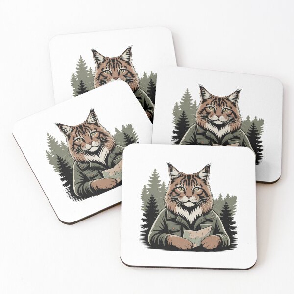 Item preview, Maine Coon Navigator Adventure Cat Sticker | Rugged Outdoor Feline Art designed and sold by GiftsForge.
