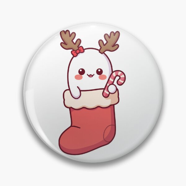 Item preview, Cute ghost peeking from a Christmas stocking designed and sold by Boo-Buddy.