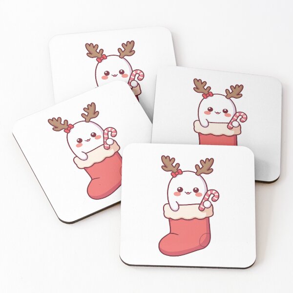 Item preview, Cute ghost peeking from a Christmas stocking designed and sold by Boo-Buddy.