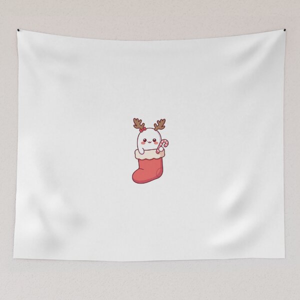 Item preview, Cute ghost peeking from a Christmas stocking designed and sold by Boo-Buddy.