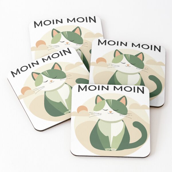 Item preview, Cat, Moin Moin, North German greeting designed and sold by AGNATA Design.