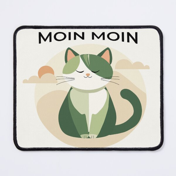 Item preview, Cat, Moin Moin, North German greeting designed and sold by AGNATA Design.