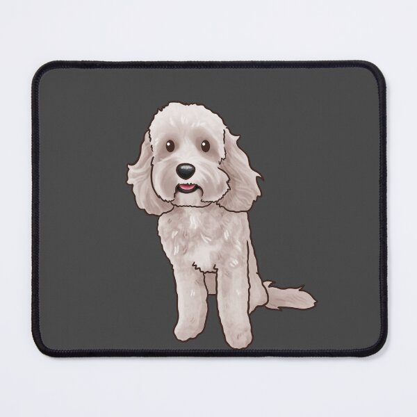 Item preview, Light White Cavoodle Groodle Poodle Mix designed and sold by Natalie Gibbs.