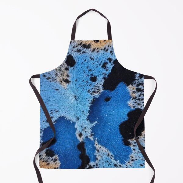 Item preview, Exotic Fantasy Cowhide Pattern - Vibrant Blue, Golden Yellow & Jet Black Hide Texture designed and sold by AiDigitalSanctum.