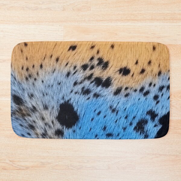 Item preview, Exotic Fantasy Cowhide Pattern - Vibrant Blue, Golden Yellow & Jet Black Hide Texture designed and sold by AiDigitalSanctum.