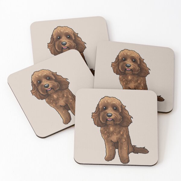 Item preview, Brown Cavoodle Groodle Poodle Mix Dog designed and sold by Natalie Gibbs.