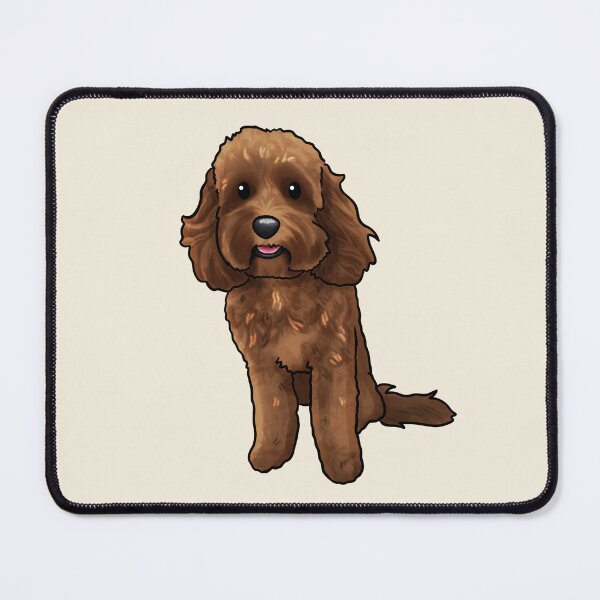 Item preview, Brown Cavoodle Groodle Poodle Mix Dog designed and sold by Natalie Gibbs.