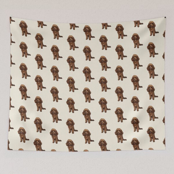 Item preview, Brown Cavoodle Groodle Poodle Mix Dog designed and sold by Natalie Gibbs.