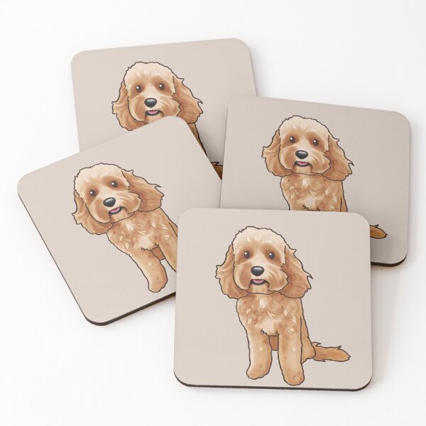 Item preview, Golden Light Brown Cavoodle Groodle Poodle Mix Dog designed and sold by Natalie Gibbs.