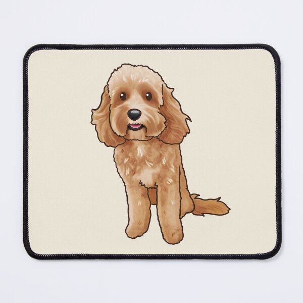 Item preview, Golden Light Brown Cavoodle Groodle Poodle Mix Dog designed and sold by Natalie Gibbs.