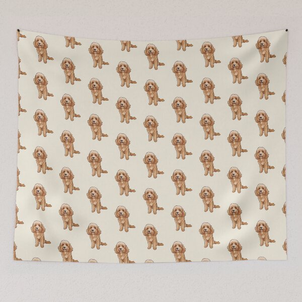 Item preview, Golden Light Brown Cavoodle Groodle Poodle Mix Dog designed and sold by Natalie Gibbs.