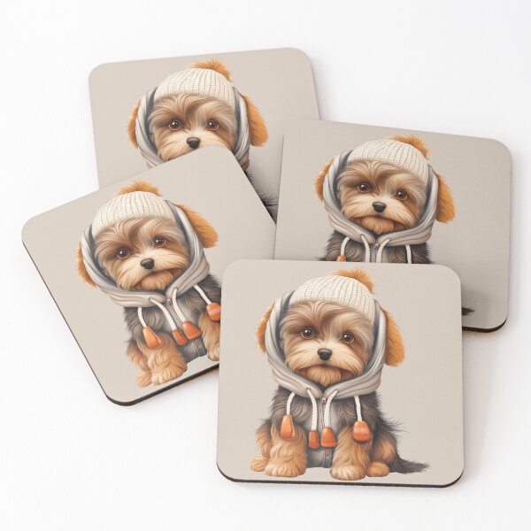 Item preview, Biewer Terrier Cozy in Knit Beanie & Hooded Sweater designed and sold by QuietBloom80.