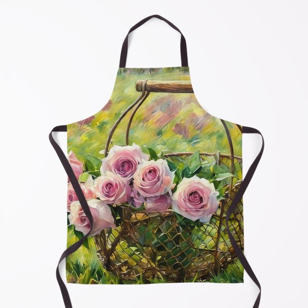 Item preview, Pink Roses in Wire Basket designed and sold by tomorrowsart.