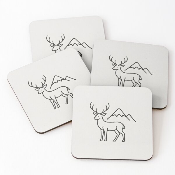 Item preview, Alpenhirsch – Minimalist mountain line designed and sold by Helleradi.