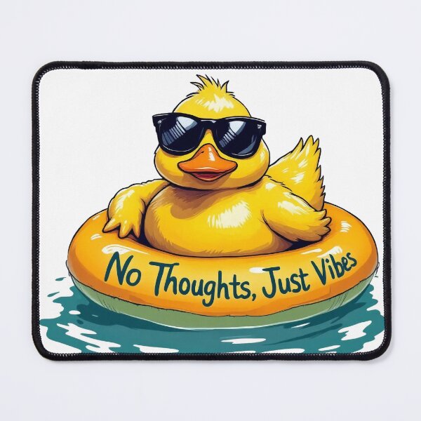 Item preview, "No Thoughts, Just Vibes" Duck designed and sold by UAcomix.