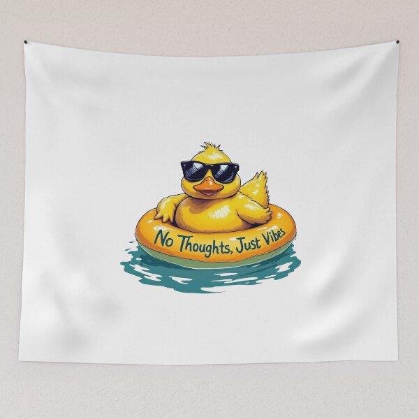 Item preview, "No Thoughts, Just Vibes" Duck designed and sold by UAcomix.