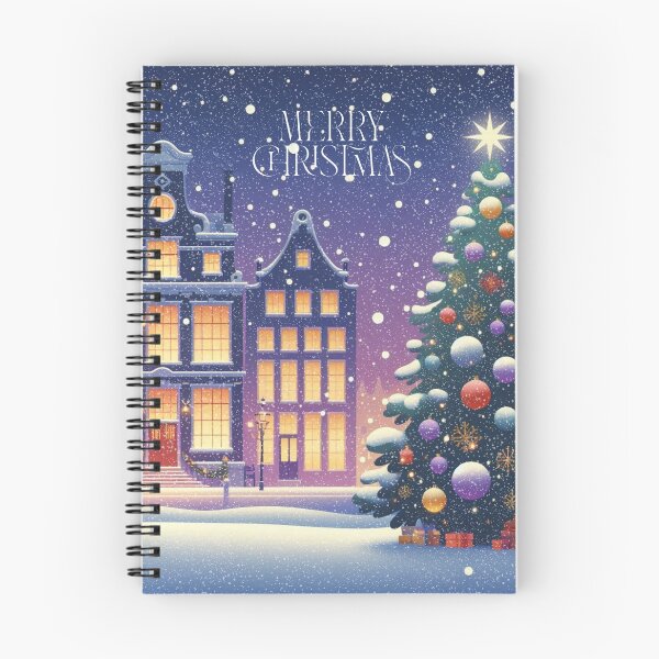 Item preview, Magical Amsterdam in the Snow – Dutch Christmas City Scene with Canals and Tree Lights designed and sold by Sugar Wisdom .