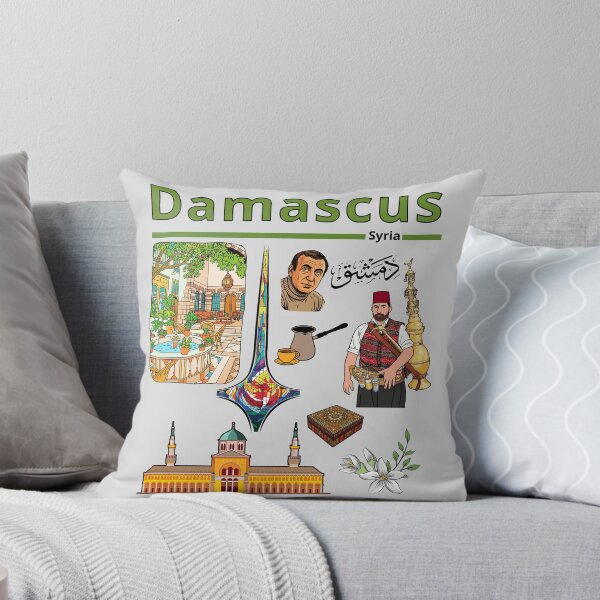 Item preview, دمشق: مزيج ساحر من التاريخ والثقافة السورية  Damascus Vibe: Syrian Heritage Art & Culture Collage designed and sold by mashmosh.