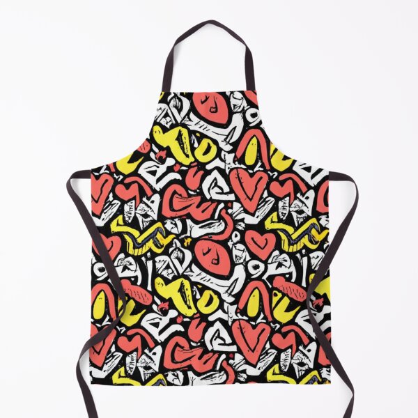 Item preview, Art for the Internet, print, fabric. Graphics in black, yellow and red colors picture illustration graphics designed and sold by gulka8.