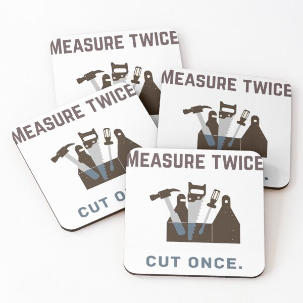 Item preview, MENSWEAR TREND: "Measure Twice, Cut Once" Builder/DIY Design | Perfect for Workshop & Garage Gifts designed and sold by bloompprint.