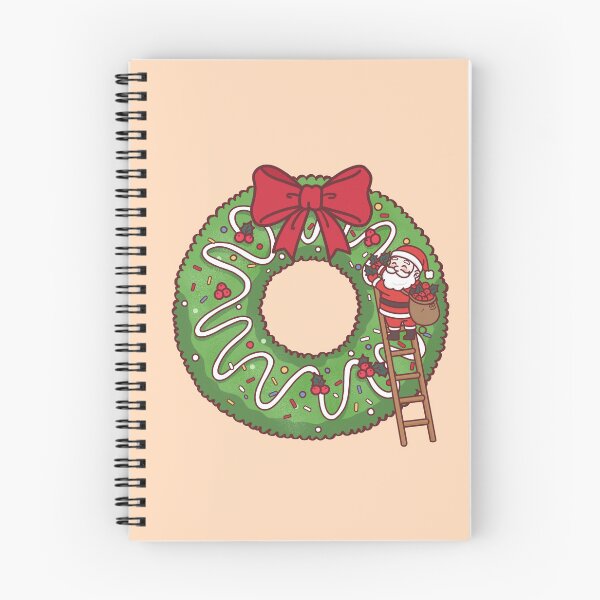 Item preview, Santa Decorating Christmas Donut Wreath designed and sold by BGMeYou.