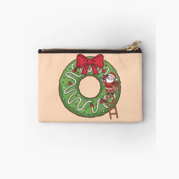 Item preview, Santa Decorating Christmas Donut Wreath designed and sold by BGMeYou.