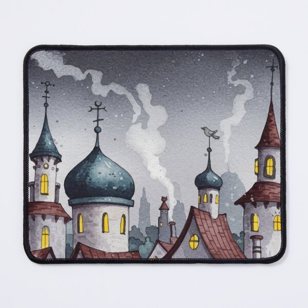 Item preview, Picturesque town at night designed and sold by Design4uStudio.
