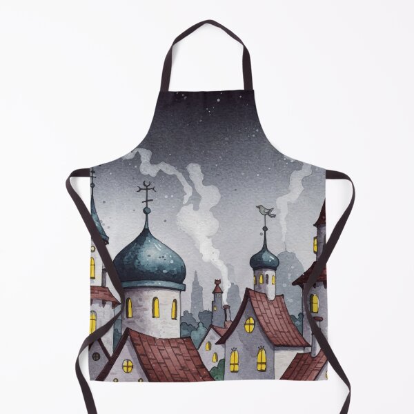 Item preview, Picturesque town at night designed and sold by Design4uStudio.